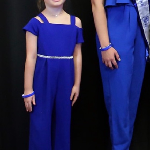One Pieces Royal Blue Jumpsuit Used For Sportswear At A Pageant
